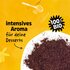Gemahlenes Vanillepulver auf hellem Untergrund, Text: "intensives Aroma für deine Desserts", "100 % BIO"