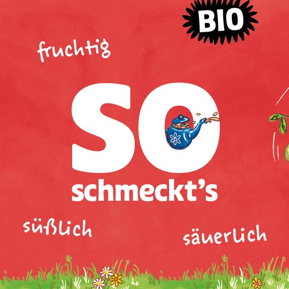 BIO Fruchtige Ostern Tee – „So schmeckt’s“: fruchtig, süßlich, säuerlich