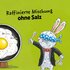 „Raffinierte Mischung ohne Salz“ – Oster Eierei Gewürz mit Illustration von Osterhase und Spiegelei