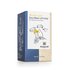 Photo of a pack Sweet Dreams Tea Organic Herbal Tea Blend. On the package is a picture of a sleeping man with a nightcap and above him jumping three sheep.