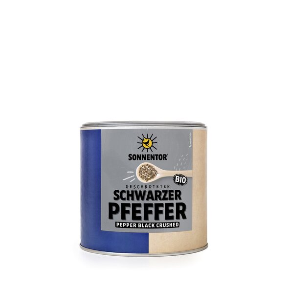 Pfeffer schwarz geschrotet bio 250 g, Gastrodose klein